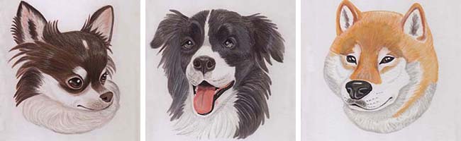 くるみるか吉村エミ犬似顔絵