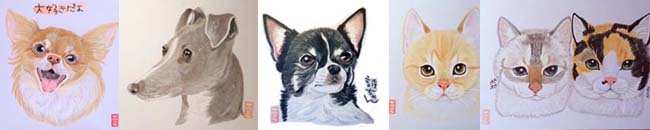 ピア万代ペット似顔絵